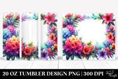 Vibrant Colorful Watercolor Horizontal Frame | 20 oz Tumbler Product Image 1