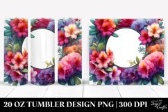 Vibrant Colorful Watercolor Horizontal Frame | 20 oz Tumbler Product Image 1