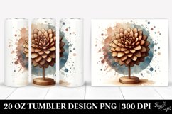 Wooden Stained Dahlia Tumbler Product Image 1