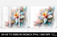 Abstract Daffodil Watercolor, Transparent 20 Oz Tumbler Product Image 1