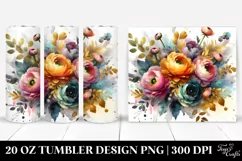 Colorful Abstract Bouquet | 20 Oz Tumbler Product Image 1