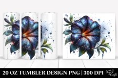 20 Oz Tumbler Sublimation | Petunia Watercolor Splash Product Image 1