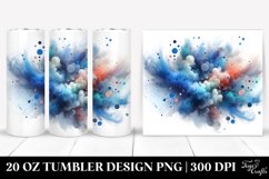 Colorful Blue Watercolor Particles | 20 Oz Tumbler Product Image 1