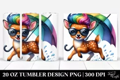 Playful Baby Deer with Cool Haircut, Transparent PNG Product Image 1