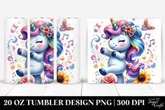 Funny Cute Unicorn Drawing | 20 oz Tumbler Product Image 1