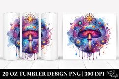 Magical Celestial Mushroom Clipart, Transparent 20 Oz Product Image 1