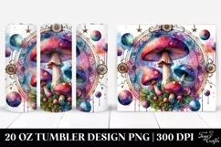 Magical Celestial Mushroom Clipart 20 Oz Tumbler Product Image 1