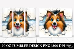 Cute Crazy Looking Furr Collie | 20 Oz Tumbler Product Image 1
