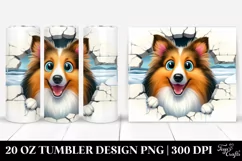 Cute Crazy Looking Furr Collie | 20 Oz Tumbler Product Image 1