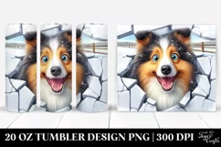 Cute Crazy Looking Furr Collie | 20 Oz Tumbler Product Image 1