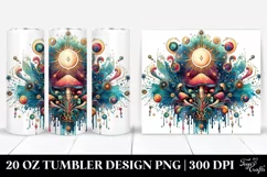 Magical Celestial Mushroom Clipart 20 Oz Tumbler Product Image 1
