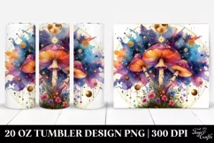 Magical Celestial Mushroom Clipart 20 Oz Tumbler Product Image 1