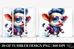 Playful Baby Cow with Cool Haircut, PNG Product Image 1