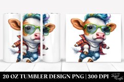 Playful Baby Cow with Cool Haircut, High-Res PNG Product Image 1
