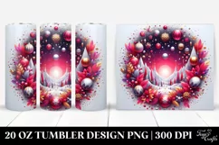 Colorful Glittery Red | 20 Oz Tumbler Product Image 1