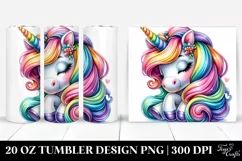 Funny Cute Unicorn Drawing | 20 oz Tumbler Product Image 1