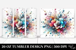 Colorful Watercolor Splash | 20 Oz Tumbler Product Image 1