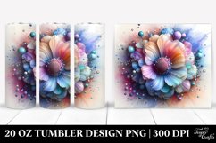 abstract Vibrant Anemone Watercolor Splash 20 oz Tumbler Product Image 1