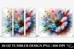 abstract Vibrant Anemone Watercolor Splash 20 oz Tumbler Product Image 1