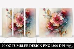 abstract Pastel Wooden Stained Carnation Watercolor Splash Product Image 1