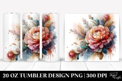 abstract Pastel Wooden Stained Carnation Watercolor Splash Product Image 1