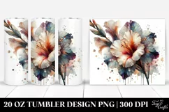 20 Oz Tumbler Sublimation | Abstract Gladiolus with Product Image 1
