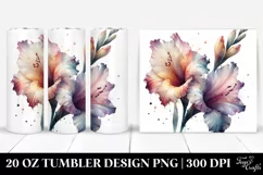 20 Oz Tumbler Sublimation | Abstract Gladiolus with Product Image 1