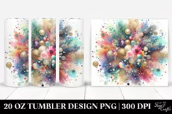 Colorful Glittery Splash | 20 Oz Tumbler Product Image 1