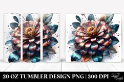 20 Oz Tumbler Sublimation | Shiny Zinnia with Colorful Product Image 1
