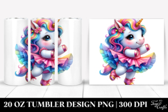 Cute Baby Unicorn Drawing, Vivid 20 Oz Tumbler Product Image 1