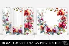 Colorful Floral Frame | 20 oz Tumbler Product Image 1
