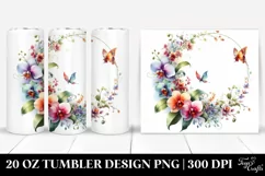 Colorful Floral Frame | 20 oz Tumbler Product Image 1