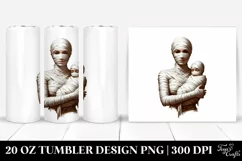 Simple Mummy Digital Painting | 20 oz Tumbler Product Image 1