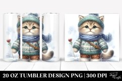 Winter Baby Cat Tumbler | 20 oz Tumbler Product Image 1