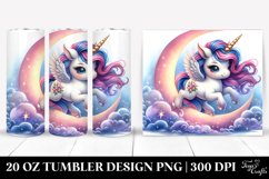 Watercolor Cute Unicorn Pirouetting | 20 Oz Tumbler Product Image 1