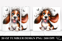 Cute Basset Hound, 20 Oz Tumbler Product Image 1