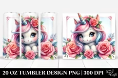Pastel Unicorn Rose | 20 oz Tumbler Product Image 1