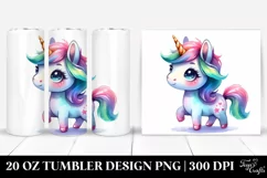 a Simple Vibrant Unicorn Drawing in the Style of 20 oz Product Image 1