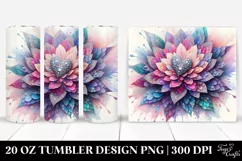 Abstract Vibrant Chrysanthemum Tumbler 20 oz Product Image 1