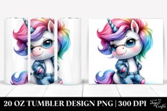 Vibrant Baby Unicorn Posing | 20 oz Tumbler Product Image 1