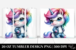Vibrant Baby Unicorn Posing | 20 oz Tumbler Product Image 1