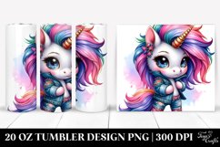 Vibrant Baby Unicorn Posing | 20 oz Tumbler Product Image 1