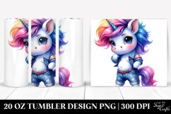 Vibrant Baby Unicorn Posing | 20 oz Tumbler Product Image 1
