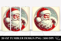 Retro Christmas Santa Clipart, Transparent 20 Oz Tumbler Product Image 1