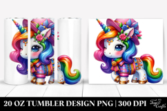 Cute Unicorn in Style, 20 Oz Tumbler Product Image 1