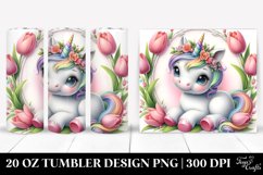 Pastel Unicorn Tulip | 20 oz Tumbler Product Image 1
