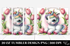 Pastel Unicorn Tulip | 20 oz Tumbler Product Image 1