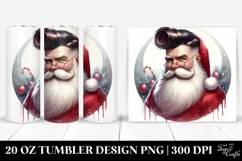 Santa with Cool Haircut, Christmass PNG Product Image 1