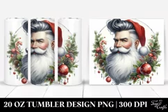 Cute Santa Watercolor Character PNG Product Image 1