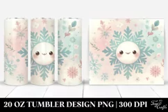 Retro Snowflake Digital Painting | 20 oz Tumbler Product Image 1